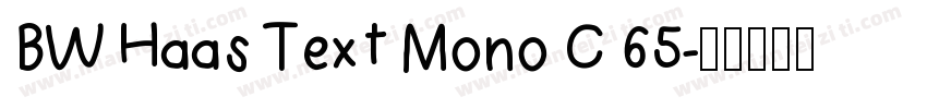 BW Haas Text Mono C 65字体转换